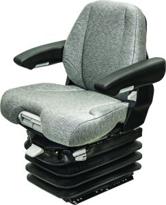 Seat and Suspension Assembly, Gray Fabric  John Deere® Tractors with Early with Original Deluxe Mechanical Suspension with 7" Seat Well Cavity - 3030, 3130, 4030, 4230, 4430, 4630  $1,311.00